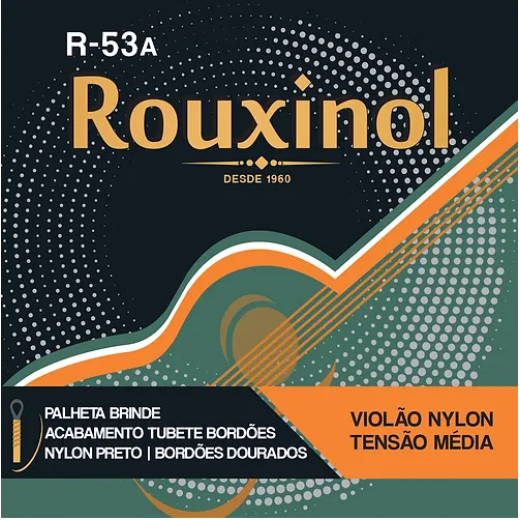 Encordoamento Cordas Nylon Violão Tensão Média Rouxinol R-53A