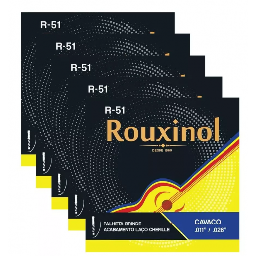 Kit 6 Encordoamento Cavaco Laço Chenille R51 Rouxinol